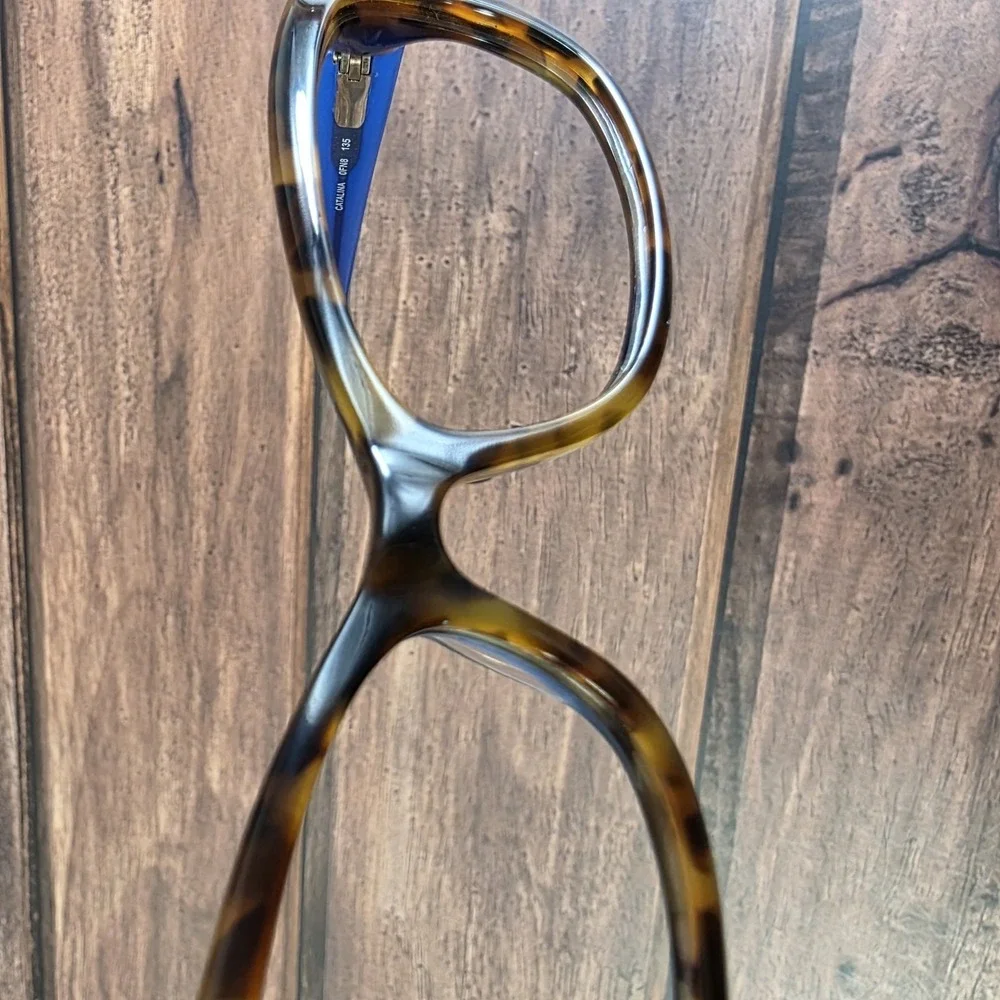 Kate‎ Spade Catalina Eyeglasses Womens Blue Tortoise Cat Eye Glasses Frame 135mm
